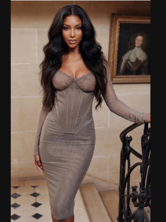 House of CB Dresses & Skirts - House of CB ‘Safran' Mocha Corset Midi/ XSmall-US2-4 $269